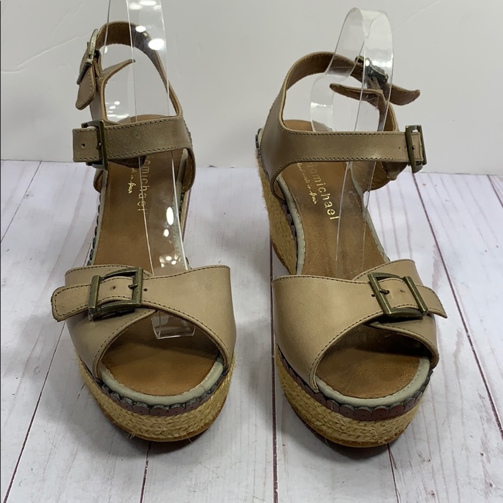 Eric Michael espadrille platform leather sandals - Picture 2 of 8